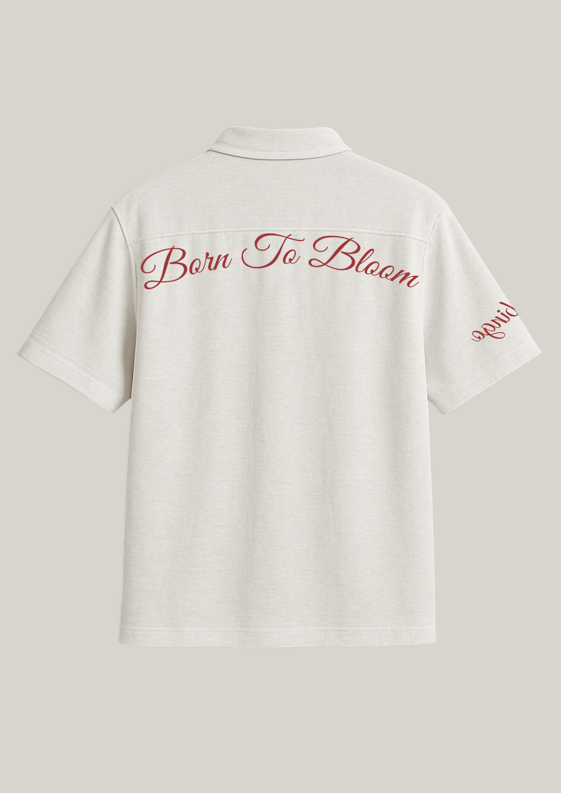 Born to Bloom | Premium White Oversized Shirt