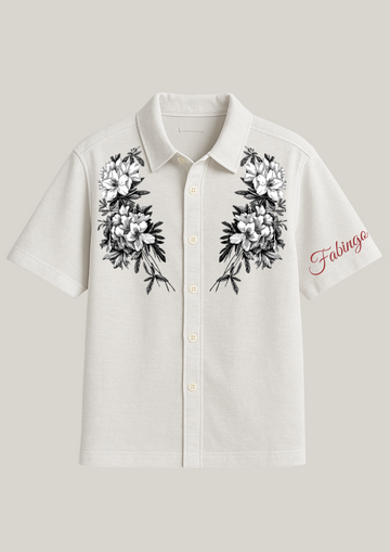 Born to Bloom | Premium White Oversized Shirt