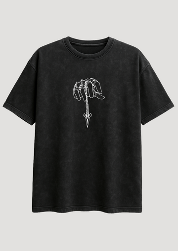 Sacred Chains Oversized Acid Wash T-shirt